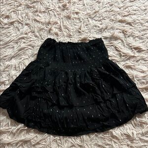 Blu Pepper Black Sequin Bubble Mini Skirt